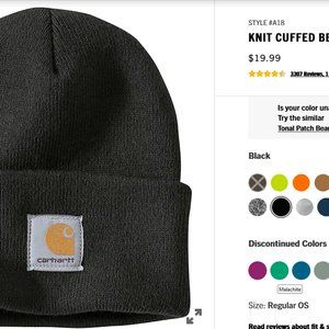Carhartt Knit Cuffed Beanie BLACK